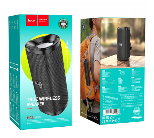 Портативна колонка HOCO HC4 Bella sports BT speaker, 5W, Black (6931474742094)