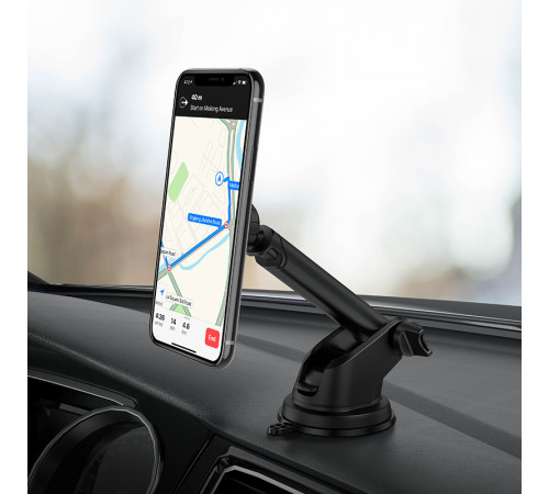 Автотримач для телефона HOCO CA67 Sagittarius series stretch magnetic car holder Black (6931474725455)