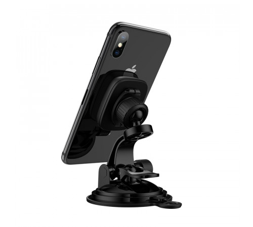 Автотримач для телефона HOCO CA28 Happy journey series suction cup magnetic car holder Black (6957531072966)