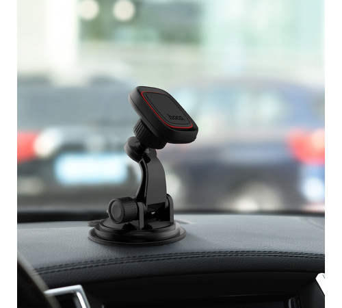 Автотримач для телефона HOCO CA28 Happy journey series suction cup magnetic car holder Black (6957531072966)