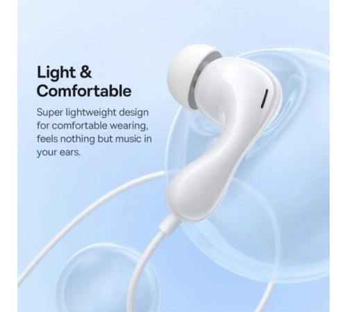 Навушники дротові Baseus Encok HZ20 (3.5mm)  Moon White (A00171500213-00)