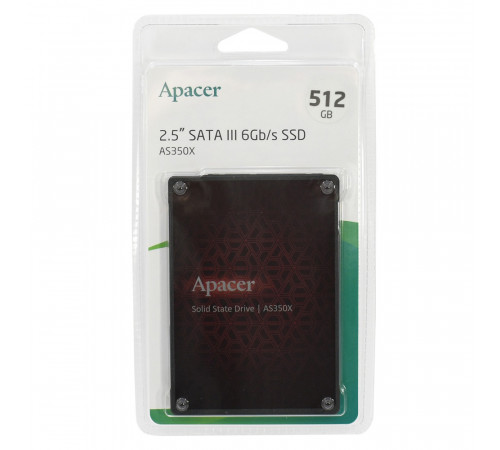 Накопичувач SSD Apacer AS350X 512GB 2.5" 7mm SATAIII 3D NAND (AP512GAS350XR-1)