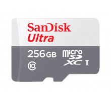 Карта пам'яті microSDXC (UHS-1) SanDisk Ultra 256Gb class 10 A1 (100Mb/s) (SDSQUNR-256G-GN3MN)