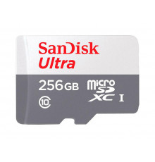 Карта памяти microSDXC (UHS-1) SanDisk Ultra 256Gb class 10 A1 (100Mb/s) (SDSQUNR-256G-GN3MN)