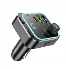 АЗП з FM-модулятором BOROFONE BC53 Highway PD20W+QC3.0 car BT FM transmitter 18W Black (6941991108457)
