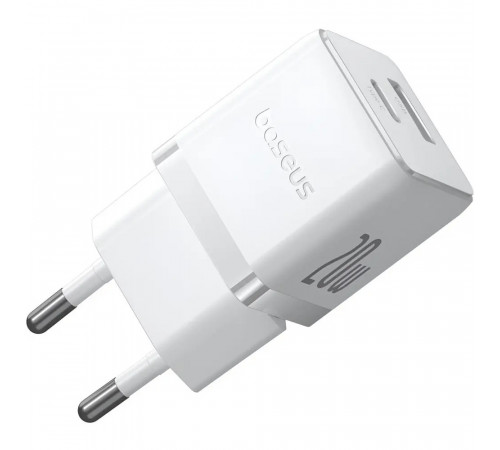 Мережевий зарядний пристрій Baseus Palm Fast Charger C+U 20W EU Moon White (P10111608213-00)