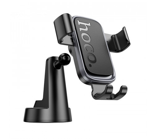 Автотримач для телефона HOCO H81 Vista Gravity Car holder (center console) Black Metal Gray (6942007647915)