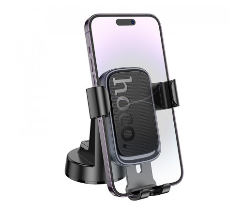 Автотримач для телефона HOCO H81 Vista Gravity Car holder (center console) Black Metal Gray (6942007647915)