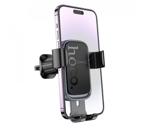 Автотримач для телефона HOCO H80 Vista gravity car holder (air outlet) Black Metal Gray (6942007647908)