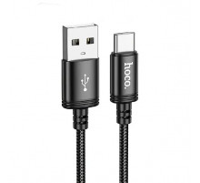 Кабель HOCO X89 Wind charging data cable Type-C Black (6931474784360)