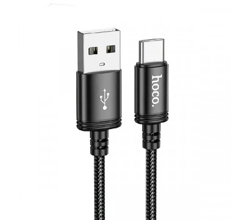 Кабель HOCO X89 Wind charging data cable Type-C Black (6931474784360)