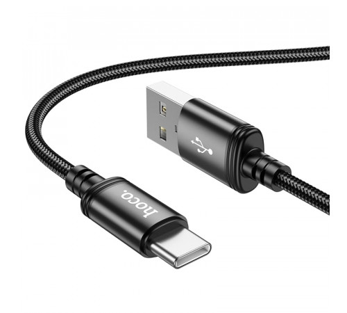 Кабель HOCO X89 Wind charging data cable Type-C Black (6931474784360)