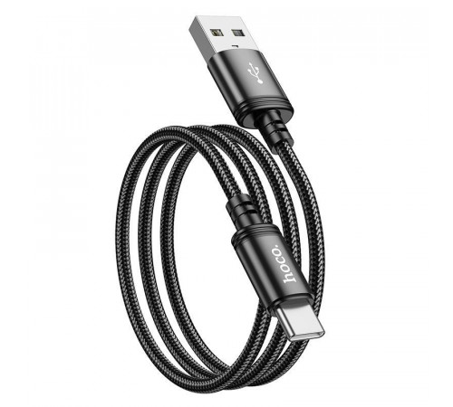 Кабель HOCO X89 Wind charging data cable Type-C Black (6931474784360)