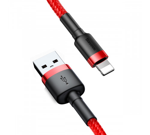 Кабель Baseus Cafule Cable USB For Lightning 2.4A 1m Red+Red (CALKLF-B09)