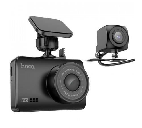 Відеореєстратор HOCO DV3 Driving recorder with display(dual-channel) Black (6942007608183)