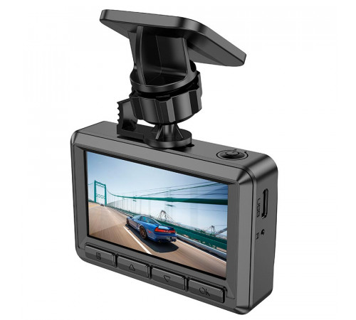 Відеореєстратор HOCO DV3 Driving recorder with display(dual-channel) Black (6942007608183)