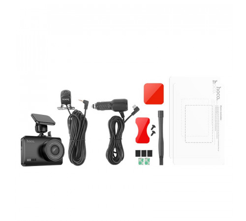 Відеореєстратор HOCO DV3 Driving recorder with display(dual-channel) Black (6942007608183)