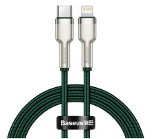 Кабель Baseus Cafule Series Metal Data Cable Type-C to iP PD 20W 1m Green (CATLJK-A06)