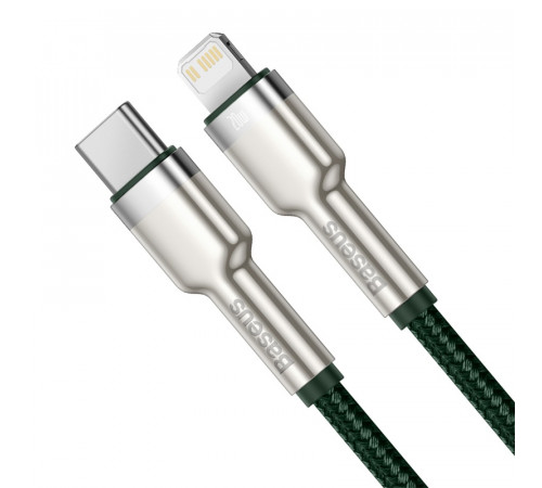 Кабель Baseus Cafule Series Metal Data Cable Type-C to iP PD 20W 1m Green (CATLJK-A06)
