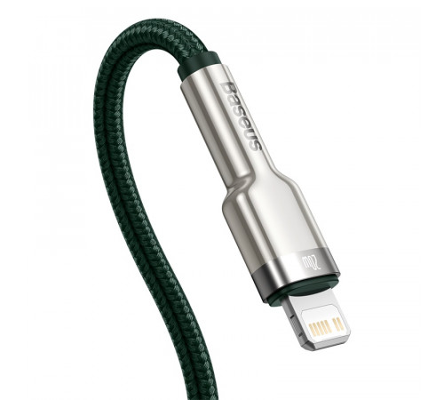 Кабель Baseus Cafule Series Metal Data Cable Type-C to iP PD 20W 1m Green (CATLJK-A06)
