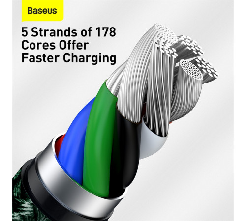 Кабель Baseus Cafule Series Metal Data Cable Type-C to iP PD 20W 1m Green (CATLJK-A06)