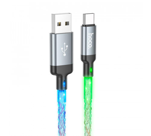 Кабель HOCO U112 Shine charging data cable for Type-C Gray (6931474788818)