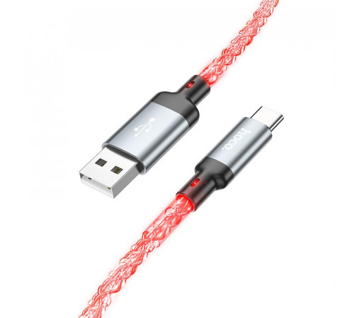 Кабель HOCO U112 Shine charging data cable for Type-C Gray (6931474788818)
