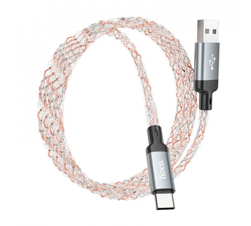 Кабель HOCO U112 Shine charging data cable for Type-C Gray (6931474788818)