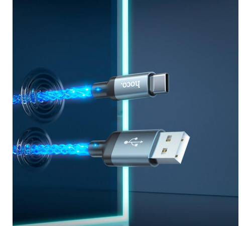 Кабель HOCO U112 Shine charging data cable for Type-C Gray (6931474788818)