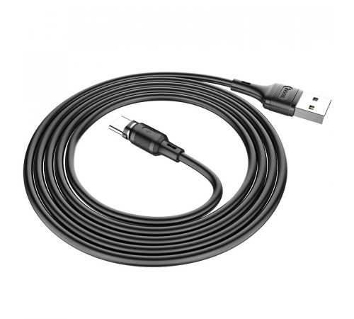 Кабель HOCO X52 USB to Type-C 3A, 1m, PVC, PVC connectors, magnetic, Black (6931474735546)