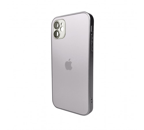 Чохол для смартфона AG Glass Matt Frame Color Logo for Apple iPhone 12 Titanium Grey (AGMattFrameiP12Grey)