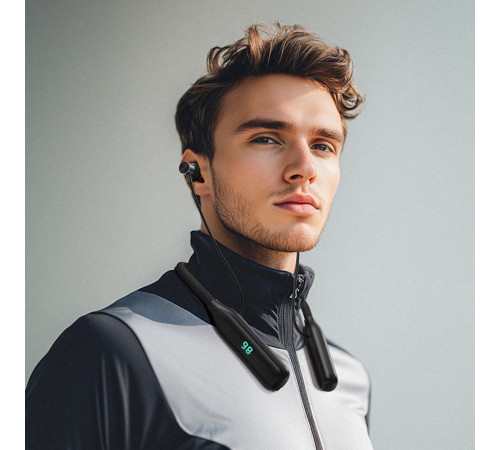 Бездротові спортивні навушники ACEFAST N4 neck hanging wireless earphones Black (6974316283607)