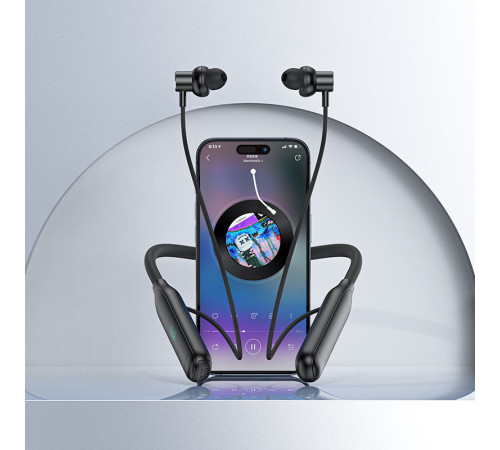 Бездротові спортивні навушники ACEFAST N4 neck hanging wireless earphones Black (6974316283607)