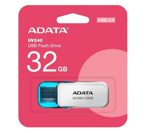 Флеш-накопичувач ADATA USB 2.0 AUV 240 32Gb White (AUV240-32G-RWH)