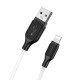 Кабель BOROFONE BX42 USB to iP 2.4A, 1m, silicone, TPE connectors, White (6931474736734)
