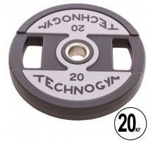 Блины (диски) полиуретановые с хватом и металлической втулкой d-51мм TECHNOGYM TG-1837-20 20кг (черный)
