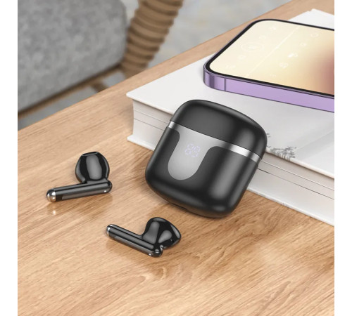 Бездротові навушники TWS HOCO EQ7 Snowflake Black (6942007617727)