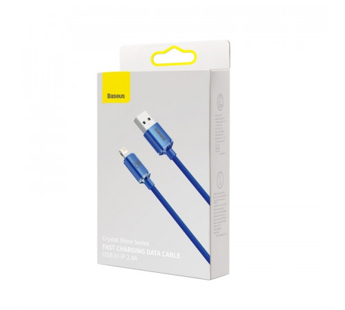 Кабель Baseus Crystal Shine Series Fast Charging Data Cable USB to iP 2.4A 1.2m Blue (CAJY000003)