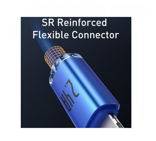 Кабель Baseus Crystal Shine Series Fast Charging Data Cable USB to iP 2.4A 1.2m Blue (CAJY000003)