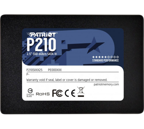 Накопичувач SSD Patriot P210 128GB 2.5" 7mm SATAIII 3D QLC (P210S128G25)