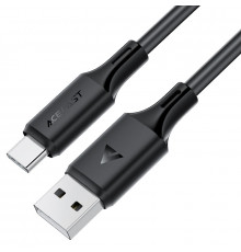 Кабель ACEFAST C17-04 USB-A to USB-C silicone charging data cable Black (6974316284178)