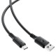 Кабель ACEFAST C17-04 USB-A to USB-C silicone charging data cable Black (6974316284178)