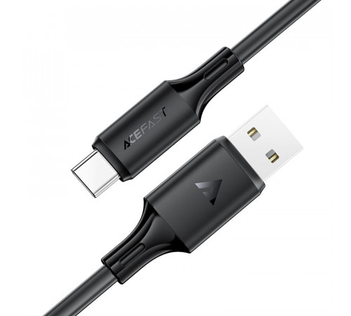 Кабель ACEFAST C17-04 USB-A to USB-C silicone charging data cable Black (6974316284178)