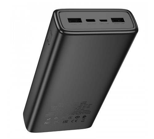 Зовнішній акумулятор HOCO J144A Hymn power bank(30000mAh) Black (6942007642132)