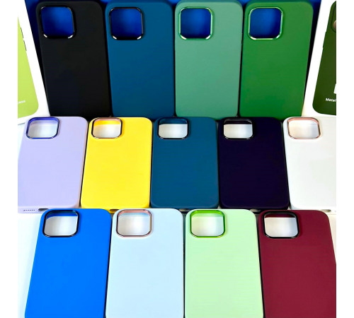 Накладка Premium quality Silicone Case+Metal AG+Magnetic+BOX LOGO iPhone 13 Pro Max