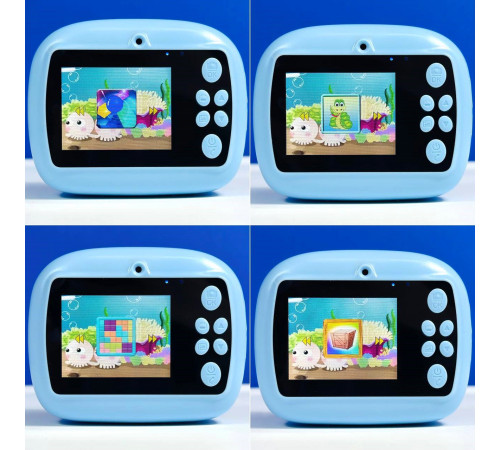 Дитяча фотокамера Звірятки AM300 із функцією друку та з фронтальною камерою