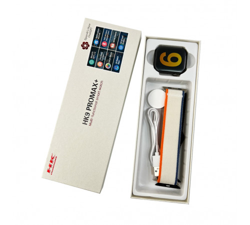 Смарт-годинник HK 9 Pro Max Plus 45mm. 230 mAh. IP67 Amoled Black (HK9PMMINIBLACK)