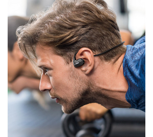 Бездротові спортивні навушники HOCO ES63 Graceful air conduction BT earphones Black (6931474780041)