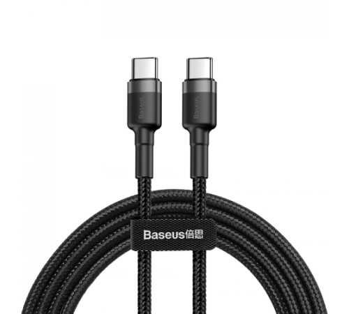 Кабель Baseus Cafule PD2.0 60W flash charging USB cableType-C-Type-C (20V 3A)2M Gray+Black (CATKLF-HG1)