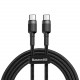 Кабель Baseus Cafule PD2.0 60W flash charging USB cableType-C-Type-C (20V 3A)2M Gray+Black (CATKLF-HG1)
